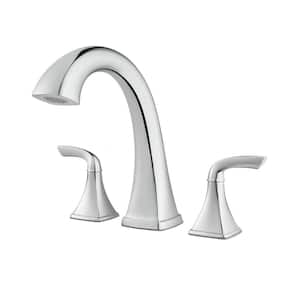 Bronson 2-Handle Roman Tub Faucet Trim Kit in Polished Chrome (Valve Not Included)
