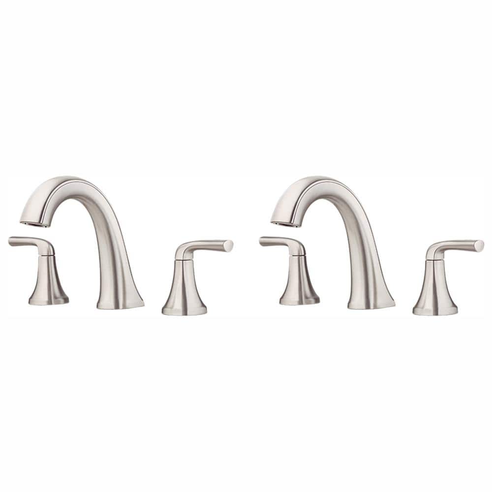Widespread 2-Handle Bathroom Faucet in Polished Chrome P110 Pfister Ladera 8 in 