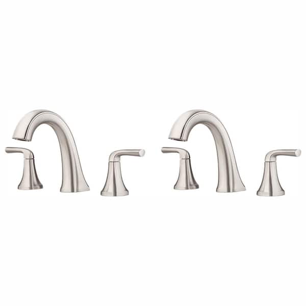 Pfister Ladera 8 in. Widespread 2-Handle Bathroom Faucet in Spot Defense Brushed Nickel (2-Pack)