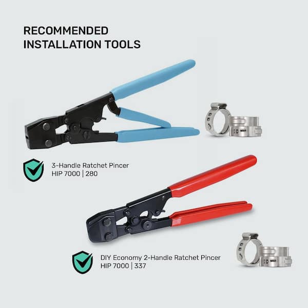 PLUMBFLEX 1/2 in. Stainless Steel Oetiker Pex Cinch Clamps Kit (50-Pack) KOC1250 - The Home Depot PLUMBFLEX 1/2 in. Stainless Steel Oetiker Pex Cinch Clamps Kit (50-Pack) KOC1250 - The Home Depot