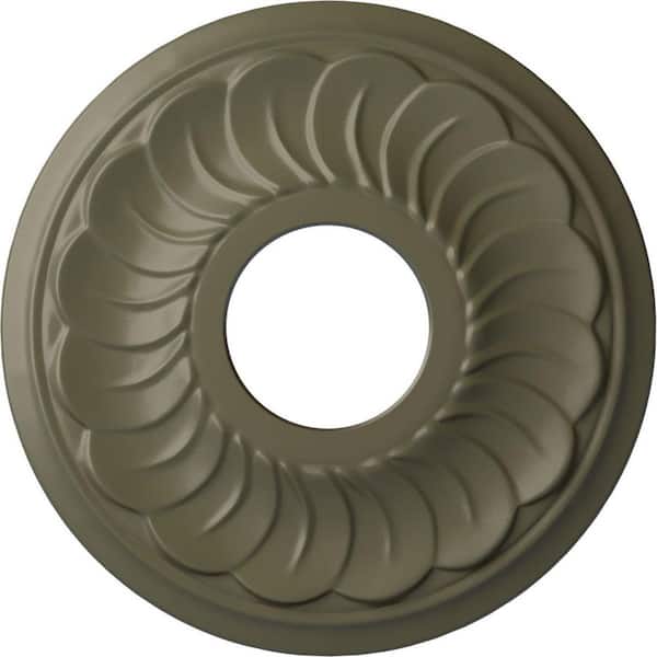 Ekena Millwork 1 in. x 11-3/4 in. x 11-3/4 in. Polyurethane Jet Blackthorne Ceiling Medallion Moulding