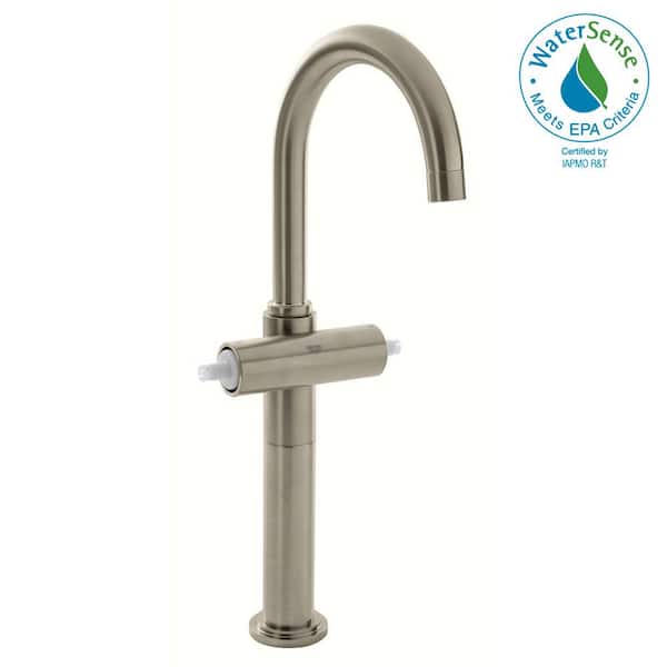 GROHE Atrio Single Hole 2-Handle 1.2 GPM Vessel Bathroom Faucet in Nickel InfinityFinish (Handles Sold Separately)