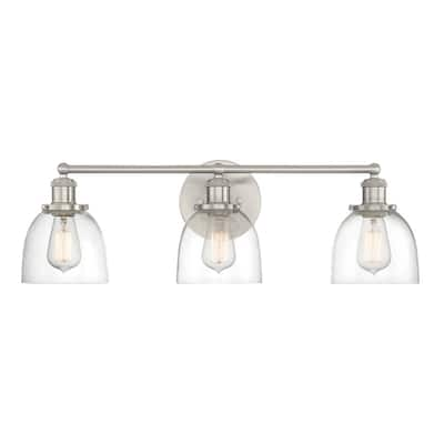 home depot bathroom light fixtures brushed nickel