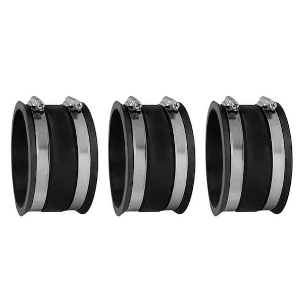 4 in. Dust Control Flex Cuff with Hose Clamps for Dust Collection Systems (3-Pack)
