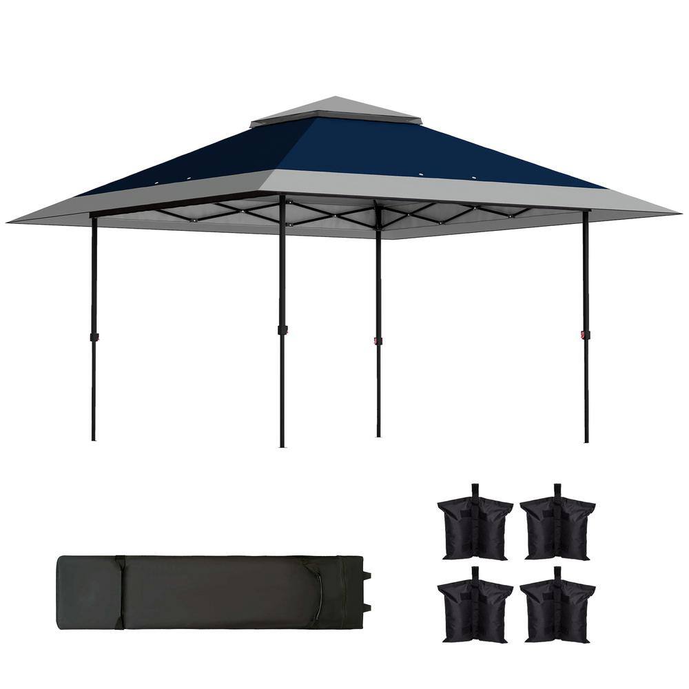 13 ft. x 13 ft. Pop Up Canopy Tent, UV50 plus Instant Sun Shelter with Whee