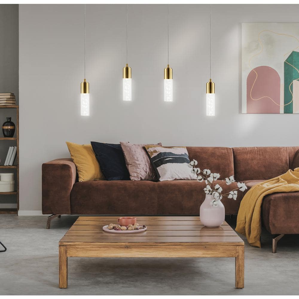 Bolha Classic Minimalist Brass Gold LED Globe Pendant