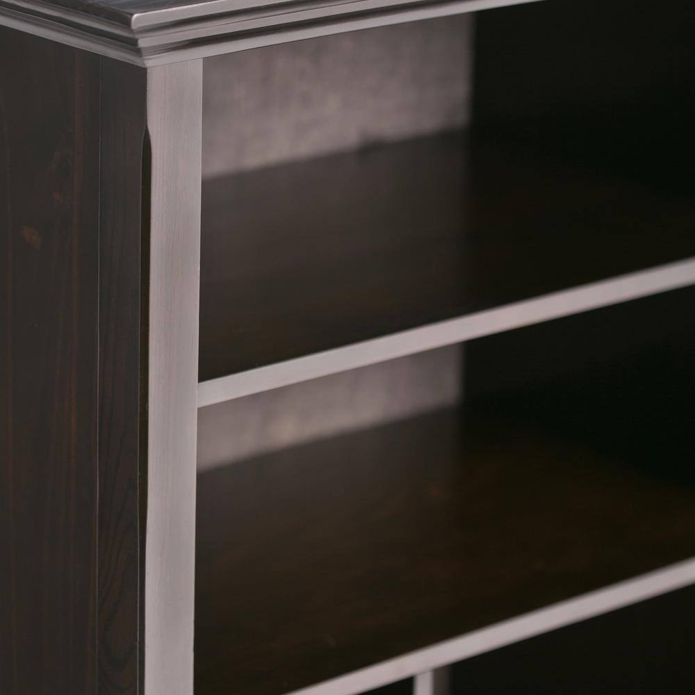 Hickory Brown Multi-Cube Solid Wood Bookcase