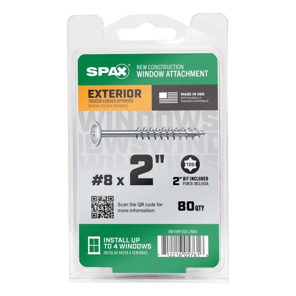SPAX #8 x 2 in. Exterior and Interior T20 T-Star Wafer Head Window
