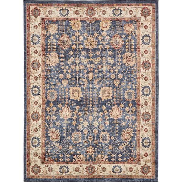 Unique Loom Utopia Antheia Navy Blue 9' 0 x 12' 0 Area Rug