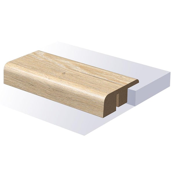 Blissful Edinburgh-Prague End Cap 0.6 in T x 1.465 in. W x 94 in. L Smooth Wood Look Laminate Moulding/Trim
