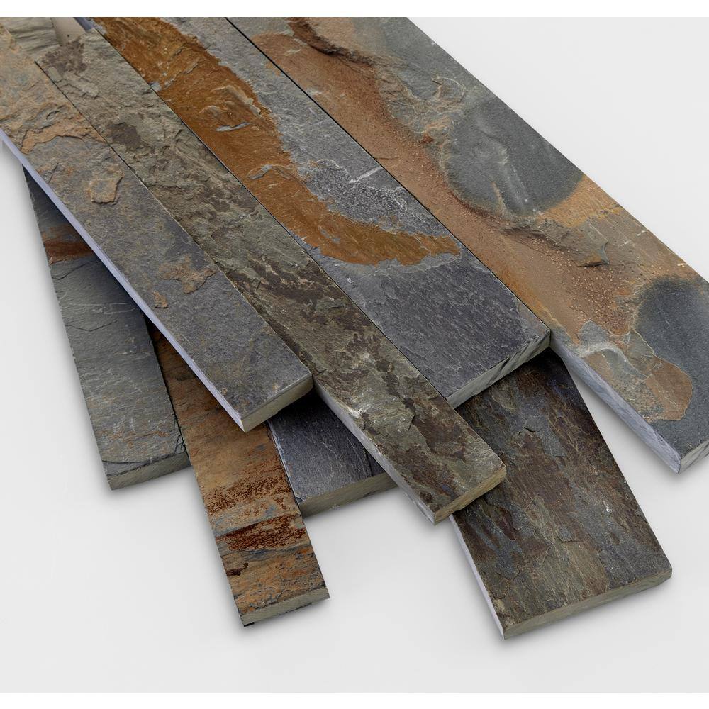 Sunset Multicolor Slate 6x12 Textured Wall Tile