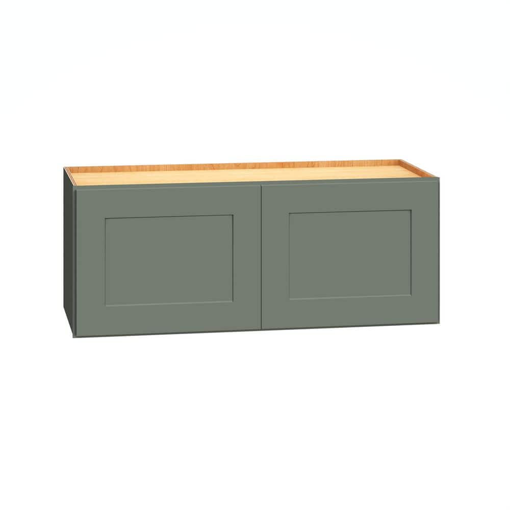 QuickShip Cottage 30 in. W x 12 in. D x 12 in. H Assembled Plywood Shaker Wall Bridge Kitchen Cabinet in Conifer price history on PriceWatchPro
