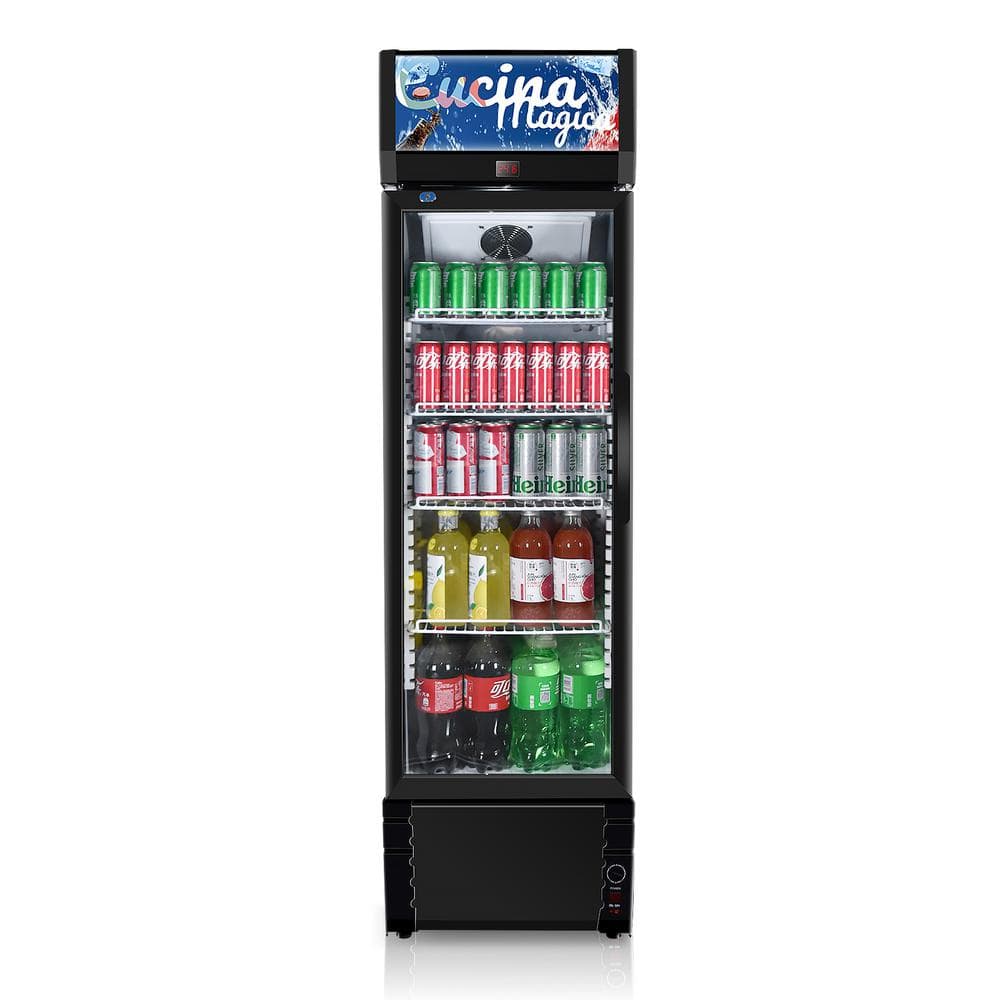 23.4 in. 9 cu. ft. Commercial Refrigerator with Temperature Display in Black