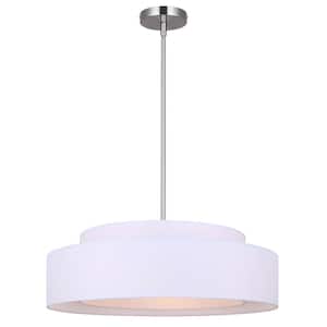 Landra 3-Light Brushed Nickel Contemporary Chandelier for Dining Rooms and Living Rooms
