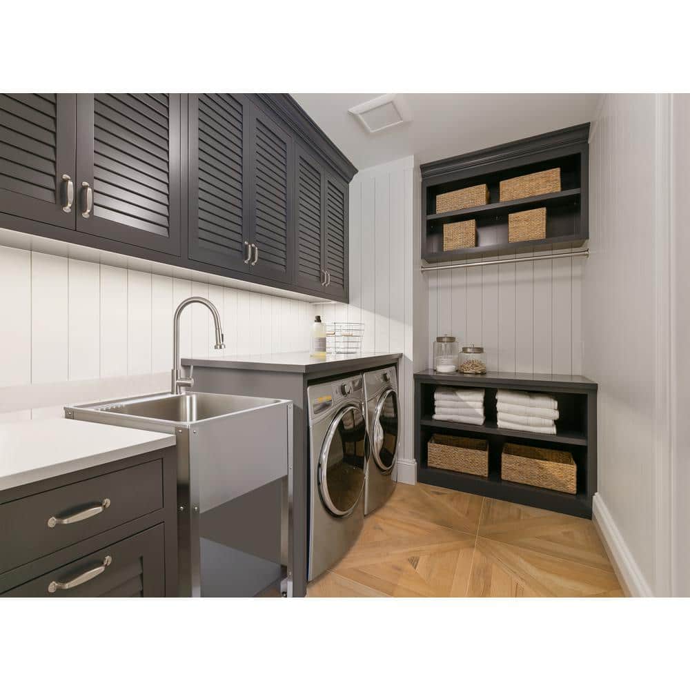 24.1" Stainless Steel Freestanding Laundry Sink with Faucet