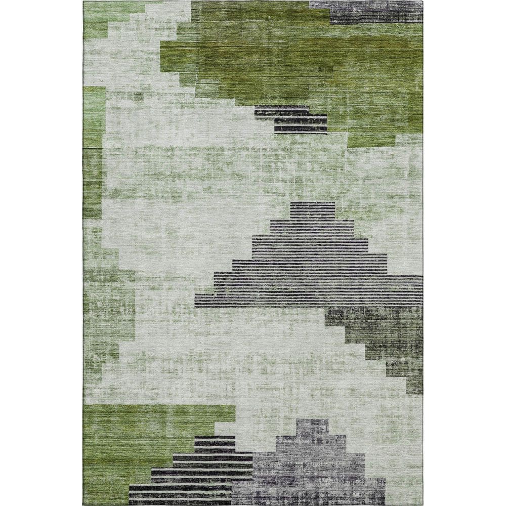 Mayfield Premium Machine Washable Abstract AMF1829 Fern 8 ft. x 10 ft. Area Rug price history on PriceWatchPro