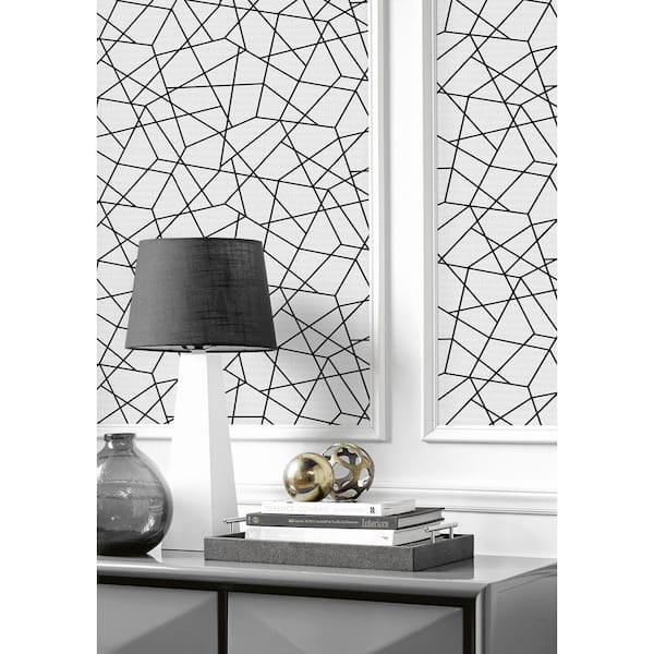 60.75 sq. ft. Tedlar Quartz Geo High Performance Vinyl Unpasted Wallpaper Roll
