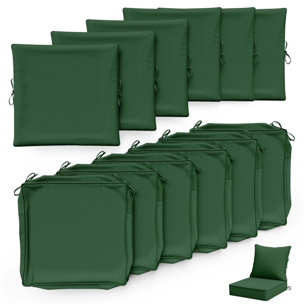 22 in. x 24 in. Slipcover Replacement Outdoor Waterproof Seat&Back Cover Set for Chair and Sofa Green (6-Pack) price history on PriceWatchPro