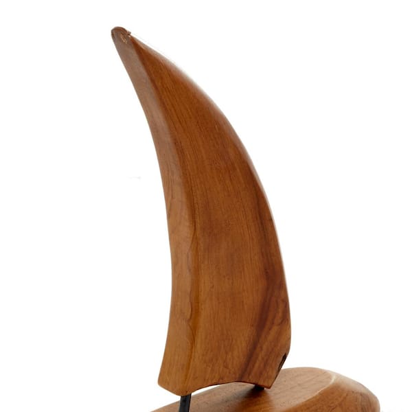 Brown Teak Wood Handmade Sail Boat Sculpture (Set of 3)
