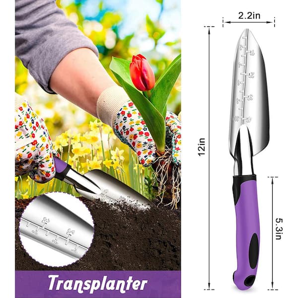 Black & Decker Four Piece Gardening Hand Toolset for Kids Garden Tool Bag That Holds Plastic Hand Tools