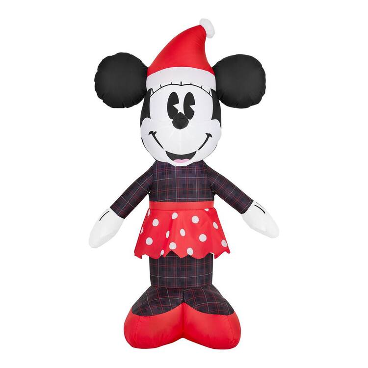 Disney 3.5 ft. LED Vintage Plaid Minnie Mouse Inflatable