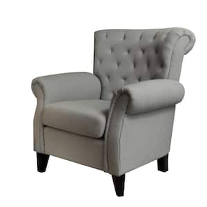 Gray Polyester Accent Chair