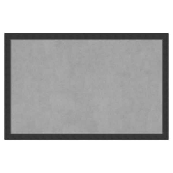 Amanti Art Mezzanotte Black 34 in. x 22 in. Framed Magnetic Board