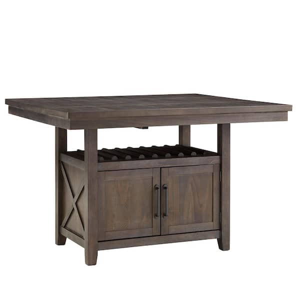 HomeSullivan 56 in. Rectangle Traditional Espresso Wood Counter Height Dining Table