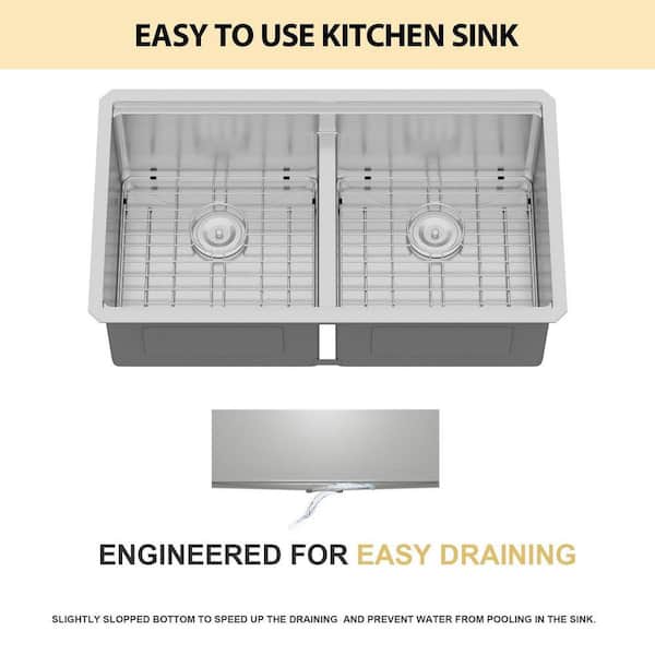 Have a question about Logmey 33 in. Double Bowl Undermount