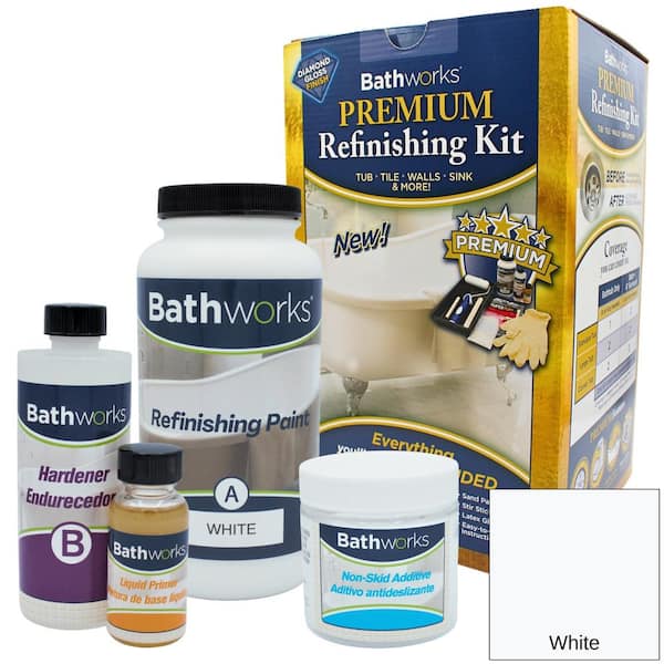 BATHWORKS 22 oz. DIY Bathtub Refinish Kit with SlipGuard in White