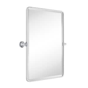 Woodvale 20 in. W x 30 in. H Medium Rectangular Metal Framed Wall Mounted Bathroom Vanity Mirror in Chrome