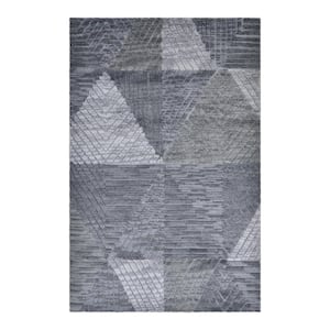 Erie Contemporary Gray 9 ft. x 12 ft. Handmade Area Rug