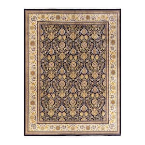 Mogul One-of-a Kind Traditional Purple 9 ft. 1 in. x 12 ft. Oriental Area Rug