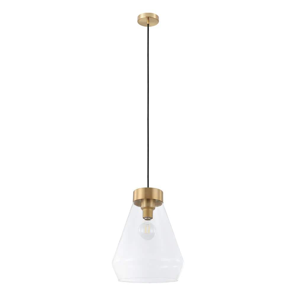 Montey 20'' Brushed Gold Globe Pendant with Clear Glass Shade