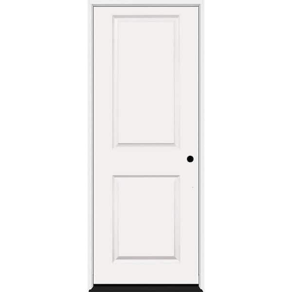 32 in. x 96 in. 2P Sqtp LHIS Primed Composite 20Min Fire-Rated House-to-Garage Single Prehung Interior Door w/Blk Hinge