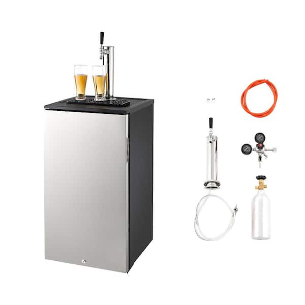 Beer Kegerator, Single Tap Commercial Draft Beer Dispenser for D System, Refrigerator, Hold 1-Sixth Keg 2025 Update