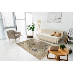 Morris Ivory 4 ft. x 4 ft. Hand-Tufted Wool Oriental Area Rug