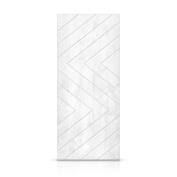 CALHOME 42 in. x 80 in. Hollow Core White Stained Pine Wood Interior Door Slab