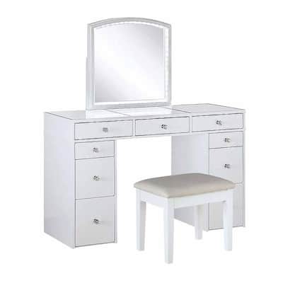 Makeup Vanities Bedroom Furniture The Home Depot