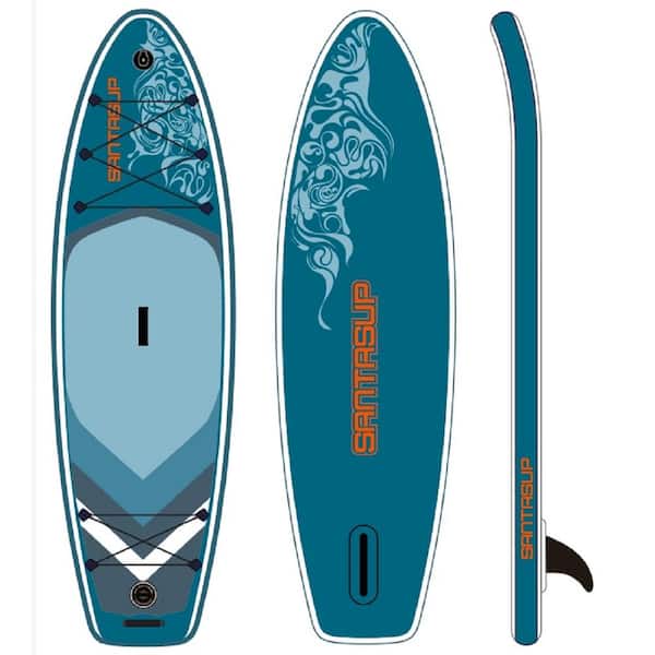 Sudzendf 118 in. Blue PVC Inflatable Stand Up Paddle Board with Accessories