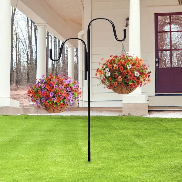Unbranded 19 in. Red, Brown, White, Orange Outdoor Artificial Daisy Flowers  Hanging Baskets HPVNGFG6