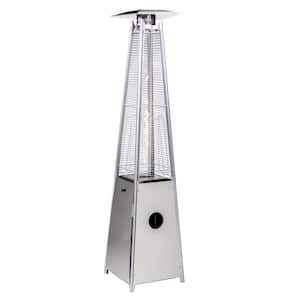 40,000 BTU Quartz Glass Tube Patio Flame Heater, Stainless Steel