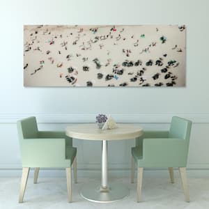 24 in. x 63 in. "Beach Day" Frameless Free Floating Tempered Glass Panel Graphic Wall Art