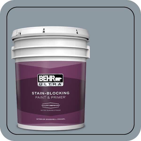 BEHR ULTRA 5 gal. #N490-4 Teton Blue Extra Durable Eggshell Enamel Interior Paint & Primer