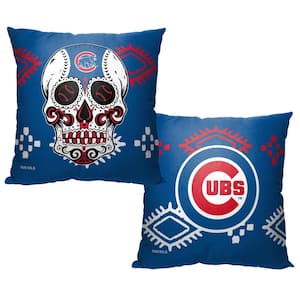 MLB Cubs Candy Skull Printed Throw Pillow
