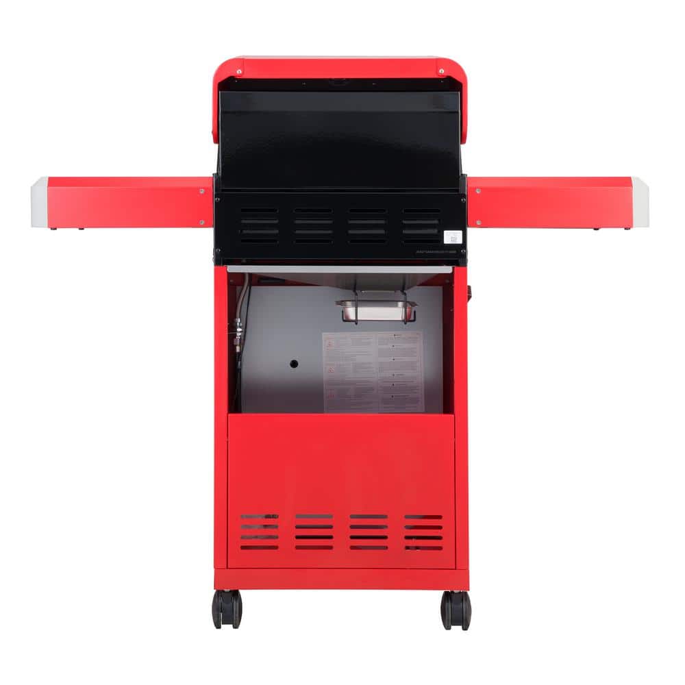 Mesa Series Red Stainless Steel 2-Burner Propane Gas Grill