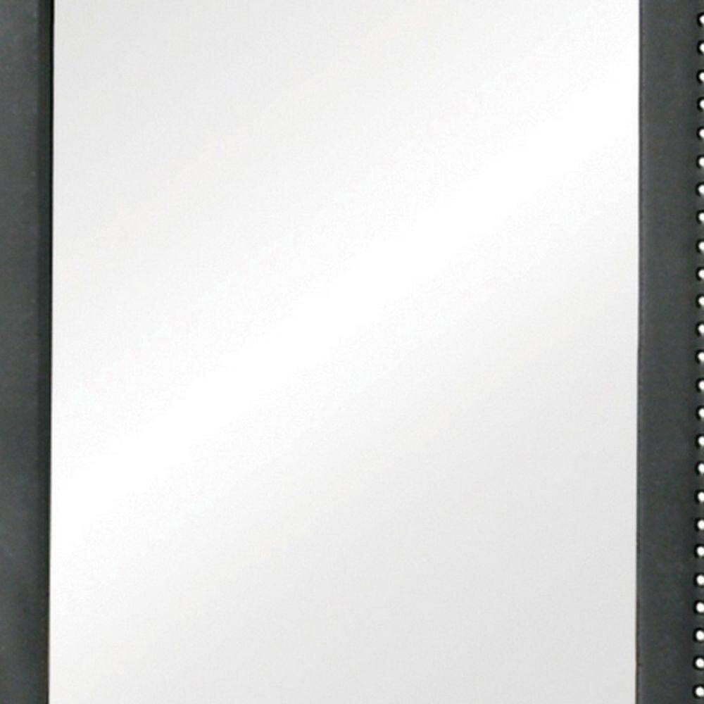 Sophisticated Charm 40" Wood Frame Dresser Mirror with Velvet Trim