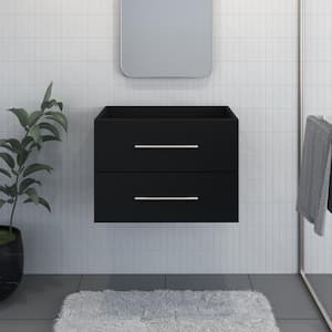 Napa 30 in. W. x 20 in. D x 21 in. H Single Sink Bath Vanity Cabinet without Top in Matte Black, Wall Mounted