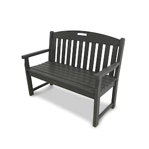 Yacht Club 48 in. 2-Person Stepping Stone Plastic Outdoor Bench