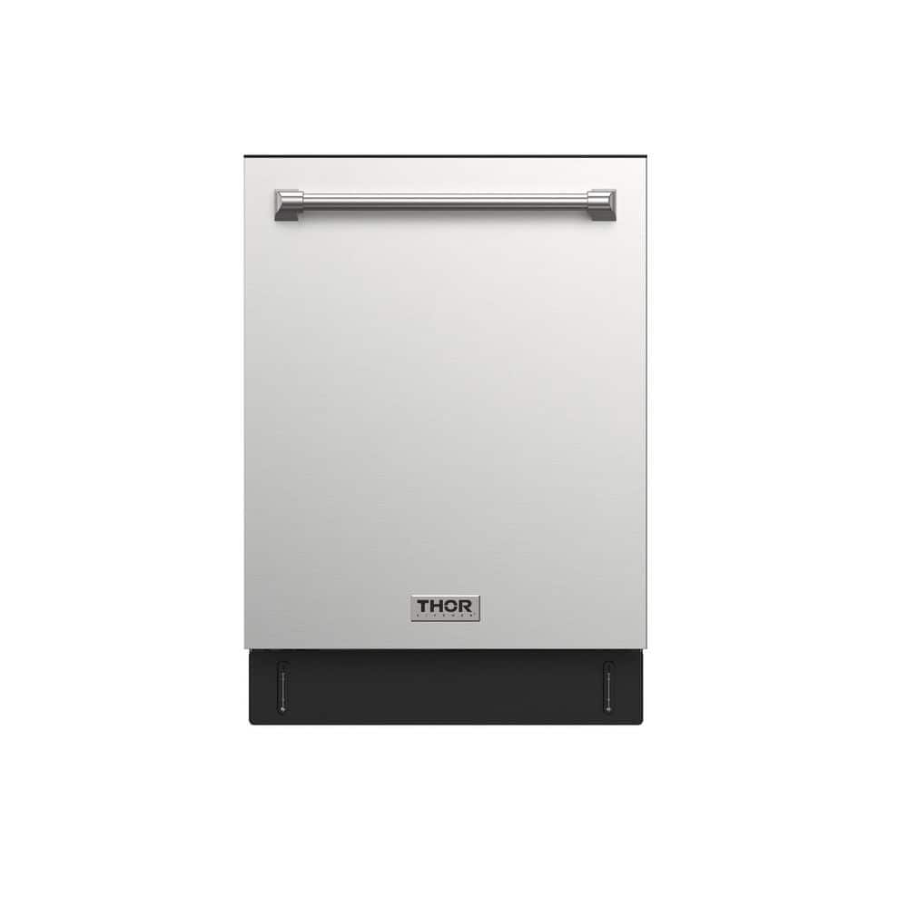 Thor Kitchen 24 in. Top Control Built-In Tall Tub Dishwasher in Stainless Steel with 7-cycles, 5 Options, and Wine Glass Brasket